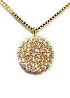 Halskette Dame in Gelbgold Cubic Zirconia DISCHETTO ZIRC PI UZ/Z 2.20 G
